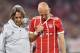 MUNICH, GERMANY - APRIL 25: Arjen Robben of Bayern Muenchen walks off the pitch with an injury during the UEFA Champions League Semi Final First Leg match between Bayern Muenchen and Real Madrid at the Allianz Arena on April 25, 2018 in Munich, Germany. (