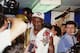 CHICAGO, IL - JUNE 14: Michael Jordan #23 of the Chicago Bulls celebrates with the Larry O'Brien Trophy after defeating the Portland Trail Blazers in Game Six of the NBA Finals to win the championship at Chicago Stadium on June 14, 1992 in Chicago, Illin