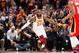 CLEVELAND, OH - MARCH 30: LeBron James #23 of the Cleveland Cavaliers celebrates after dunking against the New Orleans Pelicans during the first half at Quicken Loans Arena on March 30, 2018 in Cleveland, Ohio. NOTE TO USER: User expressly acknowledges an