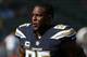 CARSON, CA - DECEMBER 31: Antonio Gates #85 of the Los Angeles Chargers is seen running onto the field prior to the game against the Oakland Raiders at StubHub Center on December 31, 2017 in Carson, California. (Photo by Stephen Dunn/Getty Images)