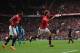 MANCHESTER, ENGLAND - APRIL 29: Marouane Fellaini of Manchester United celebrates after scoring his sides second goal during the Premier League match between Manchester United and Arsenal at Old Trafford on April 29, 2018 in Manchester, England. (Photo