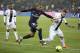 PARIS, FRANCE - APRIL 29: Kylian Mbappe of PSG, Pedro Rebocho of Guingamp during the Ligue 1 match between Paris Saint Germain (PSG) and En Avant Guingamp at Parc des Princes stadium on April 29, 2018 in Paris, . (Photo by Jean Catuffe/Getty Images)