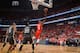 NEW ORLEANS, LA - MAY 4: Rajon Rondo #9 of the New Orleans Pelicans goes to the basket against the Golden State Warriors in Game Three of the Western Conference Semifinals during the 2018 NBA Playoffs on May 4, 2018 at Smoothie King Center in New Orleans,