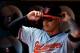 OAKLAND, CA - MAY 06: Manny Machado #13 of the Baltimore Orioles stands in the dugout before the game against the Oakland Athletics at the Oakland Coliseum on May 6, 2018 in Oakland, California. The Oakland Athletics defeated the Baltimore Orioles 2-1. (