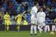 Villarreal's Spanish midfielder Pablo Fornals (C) celebrates after scoring a goal during the Spanish league football match between Real Madrid and Villarreal at the Santiago Bernabeu Stadium in Madrid on January 13, 2018. / AFP PHOTO / GABRIEL BOUYS