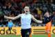 Iniesta celebrates his World Cup-winning goal.