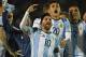 Argentina's Lionel Messi (C) celebrates after defeating Ecuador and qualifying to the 2018 World Cup football tournament, in Quito, on October 10, 2017. / AFP PHOTO / Juan Ruiz (Photo credit should read JUAN RUIZ/AFP/Getty Images)