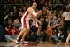 CLEVELAND - FEBRUARY 13: Tim Duncan #21 of the San Antonio Spurs posts up in the paint against Zydrunas Ilgauskas #11 of the Cleveland Cavaliers on February 13, 2008 at The Quicken Loans Arena in Cleveland, Ohio. NOTE TO USER: User expressly acknowledges