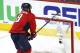 Alex Ovechkin breaks his stick during Game 4 of the Eastern Conference Final.