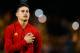 LONDON, ENGLAND - MARCH 27: James Rodriguez of Columbia sings the national anthem prior to the International friendly between Australia and Colombia at Craven Cottage on March 27, 2018 in London, England. (Photo by Julian Finney/Getty Images)