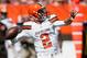 CLEVELAND, OH - SEPTEMBER 20: Johnny Manziel #2 of the Cleveland Browns throws a first quarter touchdown pass while playing the Tennessee Titans at FirstEnergy Stadium on September 20, 2015 in Cleveland, Ohio. (Photo by Gregory Shamus/Getty Images)