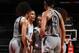 WASHINGTON, DC -¬ MAY 22: the Las Vegas Aces huddle during the game against the Washington Mystics on May 22, 2018 at Capital One Arena in Washington, DC. NOTE TO USER: User expressly acknowledges and agrees that, by downloading and or using this Photogr