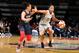 WASHINGTON, DC - MAY 22: Lindsay Allen #15 of the Las Vegas Aces handles the ball against the Washington Mystics on May 22, 2018 at Capital One Arena in Washington, DC. NOTE TO USER: User expressly acknowledges and agrees that, by downloading and or usi