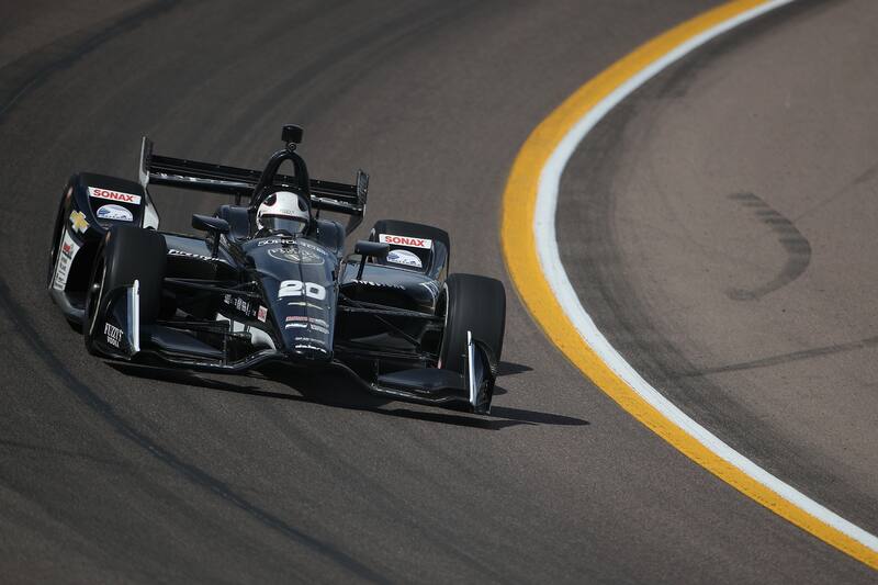 AVONDALE, AZ - APRIL 06: Ed Carpenter #20 driver of the Ed Carpenter Racing Chevrolet IndyCar during practice for the Verizon IndyCar Series Phoenix Grand Prix at ISM Raceway on April 6, 2018 in Avondale, Arizona. (Photo by Christian Petersen/Getty Imag