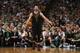 BOSTON, MA - MAY 23: Kevin Love #0 of the Cleveland Cavaliers reacts in the first half against the Boston Celtics during Game Five of the 2018 NBA Eastern Conference Finals at TD Garden on May 23, 2018 in Boston, Massachusetts. NOTE TO USER: User express