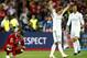 (L-R) Giorginio Wijnaldum of Liverpool FC, Luca Modric of Real Madrid CF,Cristiano Ronaldo of Real Madrid CF during the UEFA Champions League final between Real Madrid and Liverpool on May 26, 2018 at NSC Olimpiyskiy Stadium in Kyiv, Ukraine(Photo by VI I