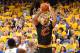 OAKLAND, CA - JUNE 4: Channing Frye #8 of the Cleveland Cavaliers shoots the ball during the game against the Golden State Warriors during Game Two of the 2017 NBA Finals at Oracle Arena on June 4, 2017 in Oakland, California. NOTE TO USER: User expressly