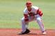 Brendan McKay at first base for Louisville.