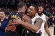 CLEVELAND, OH - APRIL 5: Bradley Beal #3 of the Washington Wizards hugs LeBron James #23 of the Cleveland Cavaliers after the game between the two teams on April 5, 2018 at The Quicken Loans Arena in Cleveland, Ohio. NOTE TO USER: User expressly acknowle