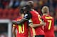 Hazard and Lukaku during a World Cup qualifier vs. Gibraltar on August 31, 2017