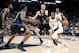 SAN ANTONIO,TX - DECEMBER 18 : Kawhi Leonard #2 of the San Antonio Spurs tries to drive on Sam Dekker #7 of the Los Angeles Clippersat AT&T Center on December 18, 2017 in San Antonio, Texas. NOTE TO USER: User expressly acknowledges and agrees that , by
