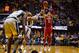 MORGANTOWN, WV - JANUARY 06: Trae Young #11 of the Oklahoma Sooners pulls up for three against the West Virginia Mountaineers at the WVU Coliseum on January 6, 2018 in Morgantown, West Virginia. (Photo by Justin K. Aller/Getty Images)