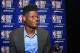 NEW YORK, NY - JUNE 20: NBA Draft Prospect Mohamed Bamba speaks to the media before the 2018 NBA Draft at the Grand Hyatt New York Grand Central Terminal on June 20, 2018 in New York City. NOTE TO USER: User expressly acknowledges and agrees that, by dow