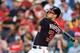 WASHINGTON, DC - JUNE 19: Bryce Harper #34 of the Washington Nationals bats against the Baltimore Orioles in the second inning at Nationals Park on June 19, 2018 in Washington, DC. (Photo by Patrick McDermott/Getty Images)