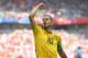 TOPSHOT - Belgium's forward Eden Hazard celebrates his second goal during the Russia 2018 World Cup Group G football match between Belgium and Tunisia at the Spartak Stadium in Moscow on June 23, 2018. (Photo by Yuri CORTEZ / AFP) / RESTRICTED TO EDITORIA