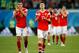 SAINT PETERSBURG, RUSSIA - JUNE 19: Roman Zobnin of Russia and Aleksandr Golovin of Russia applauds fans after their sides victory in the 2018 FIFA World Cup Russia group A match between Russia and Egypt at Saint Petersburg Stadium on June 19, 2018 in Sa