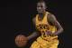 TARRYTOWN, NY - AUGUST 03: Andrew Wiggins #21 of the Cleveland Cavaliers poses for a portrait during the 2014 NBA rookie photo shoot at MSG Training Center on August 3, 2014 in Tarrytown, New York. NOTE TO USER: User expressly acknowledges and agrees that
