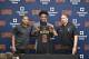 INDEPENDENCE, OH - JUNE 22: General manager Koby Altman and head coach Tyronn Lue of the Cleveland Cavaliers pose for a photo with Collin Sexton during a press conference on June 22, 2018 at the Cleveland Clinic Courts in Independence, Ohio. NOTE TO USER: