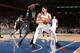 NEW YORK, NY - FEBRUARY 6: Enes Kanter #00 of the New York Knicks handles the ball during the game against the Milwaukee Bucks on February 6, 2018 at Madison Square Garden in New York, NY. NOTE TO USER: User expressly acknowledges and agrees that, by down