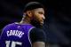  AUBURN HILLS, MI - JANUARY 23: DeMarcus Cousins ​​# 15 of the Kings of Sacramento watch while playing at the Detroit Pistons at the Palace of # Auburn Hills on January 23, 2017 in Auburn Hills, Michigan. Sacramento won the match 109-104. NOTE TO THE USER: Express User 