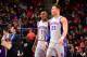   DETROIT, MI - MARCH 26: Stanley Johnson # 7 and Blake Griffin # 23 of the Detroit Pistons during the game against the Los Angeles Lakers on March 26, 2018 at Little Caesars Arena in Detroit, Michigan. NOTE TO THE USER: The user expressly acknowledges and agrees that 