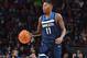 PHILADELPHIA,PA - MARCH 24 : Jamal Crawford #11 of the Minnesota Timberwolves dribbles up court against the Philadelphia 76ers at Wells Fargo Center on March 24, 2018 in Philadelphia, Pennsylvania NOTE TO USER: User expressly acknowledges and agrees that