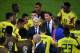 Colombia's coach Jose Pekerman (C) addresses his players during the Russia 2018 World Cup round of 16 football match between Colombia and England at the Spartak Stadium in Moscow on July 3, 2018. (Photo by Francisco LEONG / AFP) / RESTRICTED TO EDITORIAL