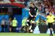 SOCHI, RUSSIA - JULY 07: Luka Modric of Croatia celebrates his third penalty in the quarter-final match between Russia and Croatia at Fisht Stadium on July 7, 2018 in Sochi, Russia.