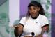 LONDON, ENGLAND - JULY 01: Serena Williams attends a press conference ahead of the Wimbledon Lawn Tennis Championships at the All England Lawn Tennis and Croquet Club at Wimbledon on July 1, 2018 in London, England. (Photo by Jed Leicester/AELTC - Pool/