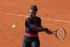 Serena Williams competes in the French Open.