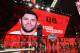 ARLINGTON, TX - APRIL 26: NFL Commissioner Roger Goodell walks past a video board displaying an image of Baker Mayfield of Oklahoma after he was picked #1 overall by the Cleveland Browns during the first round of the 2018 NFL Draft at AT&T Stadium on Apr