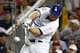 Max Muncy crushes a pitch in the Home Run Derby.