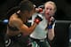 Aldrich lands a right hand on Danielle Taylor during their UFC fight.