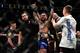 LAS VEGAS, NV - DECEMBER 30: (R-L) Cody Garbrandt celebrates his victory over Dominick Cruz during the UFC 207 event at T-Mobile Arena on December 30, 2016 in Las Vegas, Nevada. (Photo by Brandon Magnus/Zuffa LLC/Zuffa LLC via Getty Images)