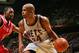 EAST RUTHERFORD, NJ - NOVEMBER 15: Richard Jefferson #24 of the New Jersey Nets moves the ball during the game against the Houston Rockets on November 15, 2004 at the Continental Airlines Arena in East Rutherford, New Jersey. The Rockets won 80-69. NOTE