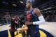 INDIANAPOLIS, IN - DECEMBER 13: Paul George #13 of the Oklahoma City Thunder stands on the court before the game against the Indiana Pacers on December 13, 2017 at Bankers Life Fieldhouse in Indianapolis, Indiana. NOTE TO USER: User expressly acknowledge