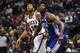 MILWAUKEE, WI - MARCH 04: Giannis Antetokounmpo #34 of the Milwaukee Bucks and Joel Embiid #21 of the Philadelphia 76ers wait for a rebound during the first half of a game at the Bradley Center on March 4, 2018 in Milwaukee, Wisconsin. NOTE TO USER: Use