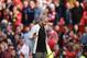 Manchester United's Portuguese manager Jose Mourinho waves as he leaves the pitch after the final whistle in the English Premier League football match between Manchester United and Watford at Old Trafford in Manchester, north west England, on May 13, 2018