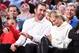 HOUSTON, TX - APRIL 5: Justin Verlander and Kate Upton during the game between the Houston Rockets and the Portland Trail Blazers on April 5, 2018 at the Toyota Center in Houston, Texas. NOTE TO USER: User expressly acknowledges and agrees that, by downl