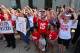 Ohio State fans rally in support of suspended head coach Urban Meyer.